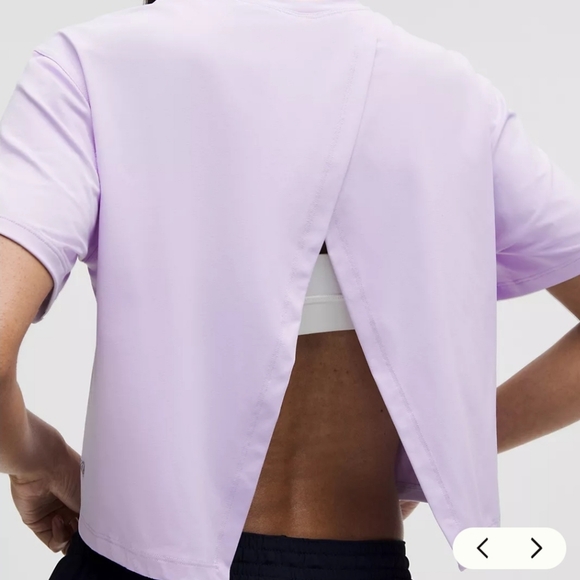 New LULULEMON Relaxed Fit  Pace Crush Cross-Back Graphic T-Shirt Size Small - Picture 11 of 17